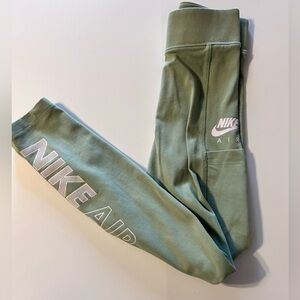Nike Air High Rise Green Leggings Size Extra Smaill